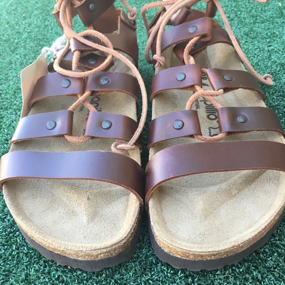 NWT Birkenstock Cleo Gladiator Sandal Cognac 37 - Picture 5 of 8
